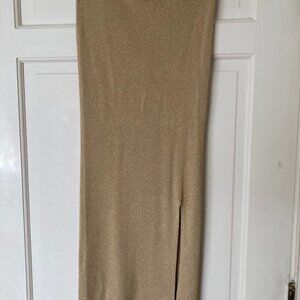 Zara size Medium gold midi skirt